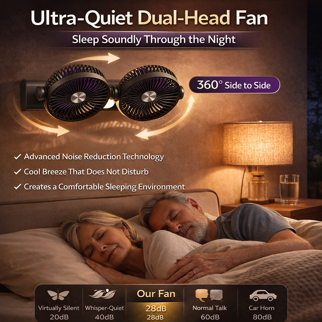 Comfortable All Night Multifunctional USB Cooling Fan