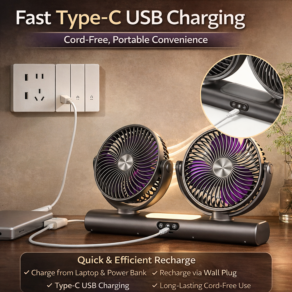 Comfortable All Night Multifunctional USB Cooling Fan