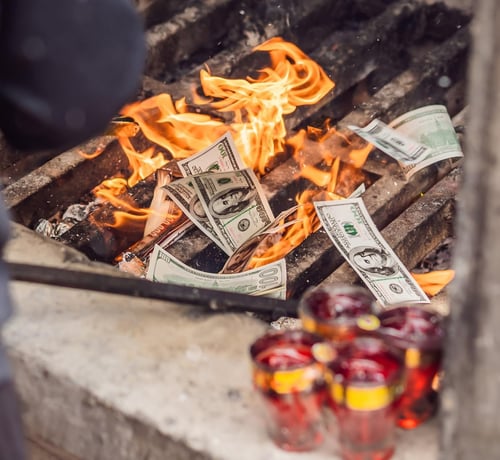 Ancestor Money - 1500 Piece Chinese Joss Paper Money - Ancestor Money to Burn - 10,000,000,000,000,000 Dollar Hell Bank Notes，Origami Paper