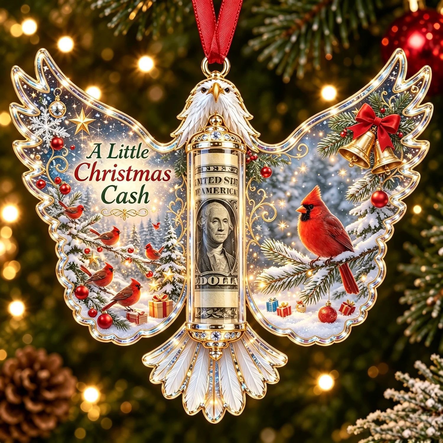 💵 Christmas Cash Gift Ornament
