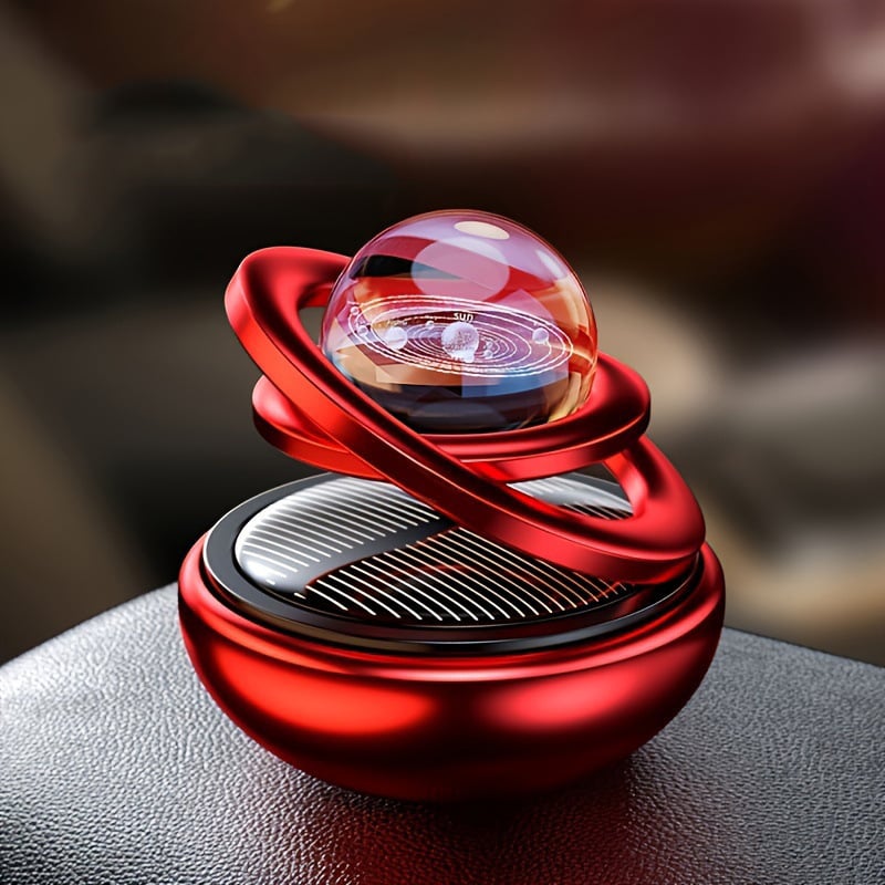 🔥Hot Sale🔥Car Solar Energy Power Rotate Perfume Ring Ball