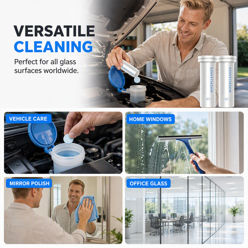 5-bottle Pack Windshield & Glass Cleaning Tablets – 75 Deep Cleaning Treatments