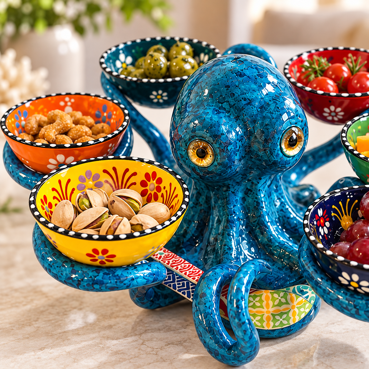 Whimsical Octopus Snack Serving Tray