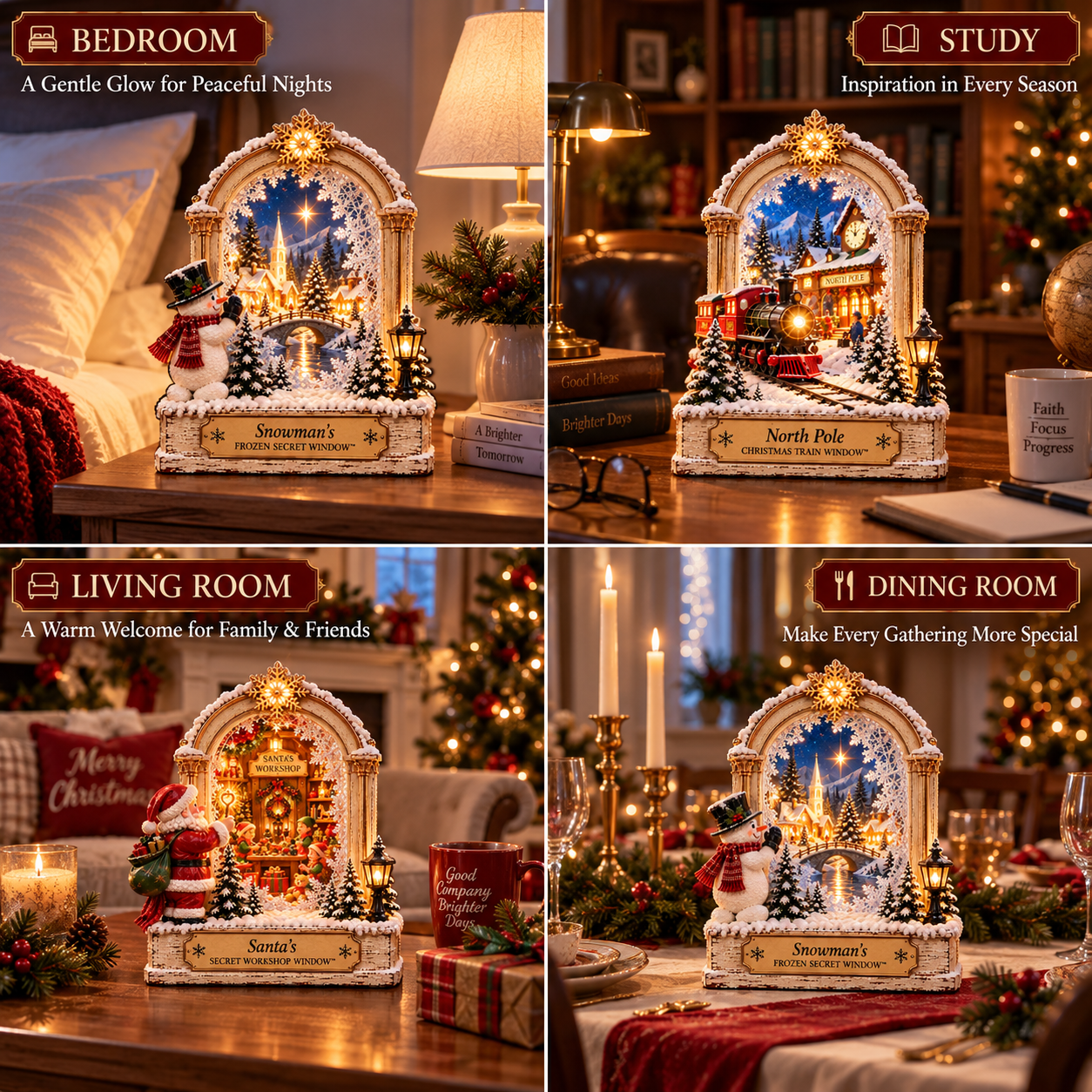 🎄 Lighted Christmas Story Window Collection （3-Pack）