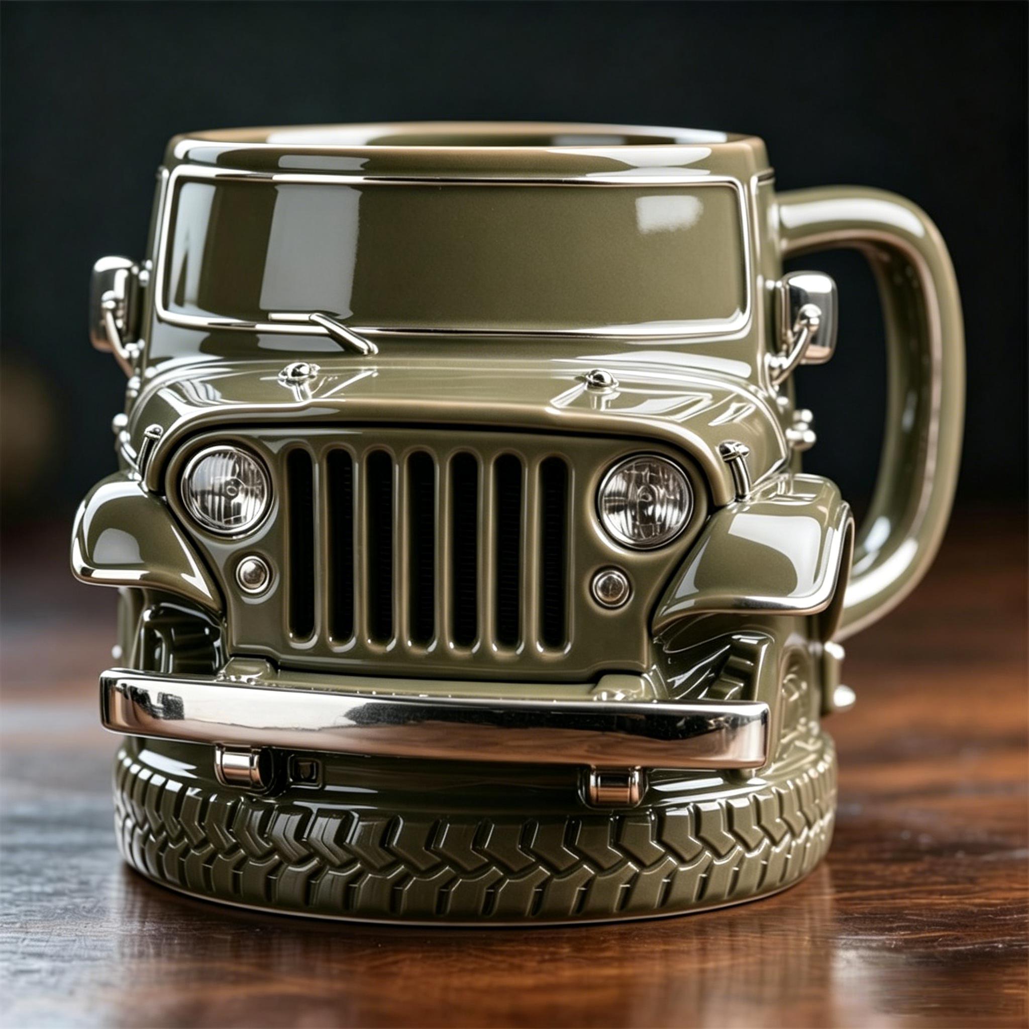 🚙☕Jeep Car Shaped Mug – Bold Design for Every Drive