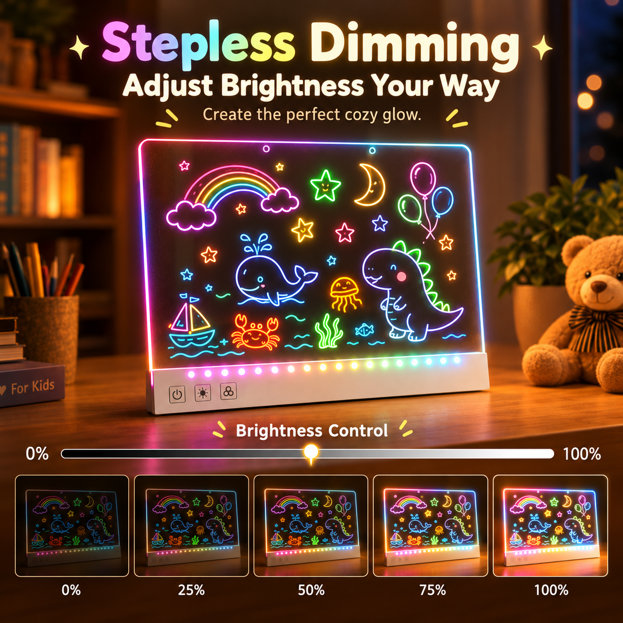 RGB Rechargeable Glow Drawing Board