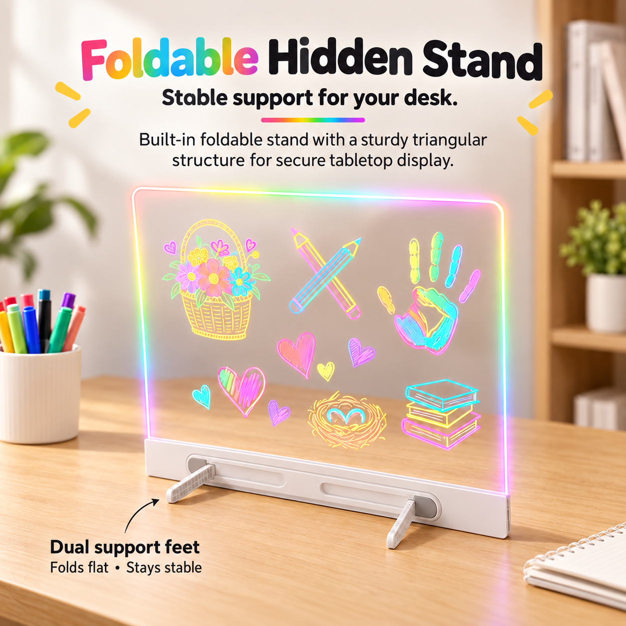 RGB Rechargeable Glow Drawing Board