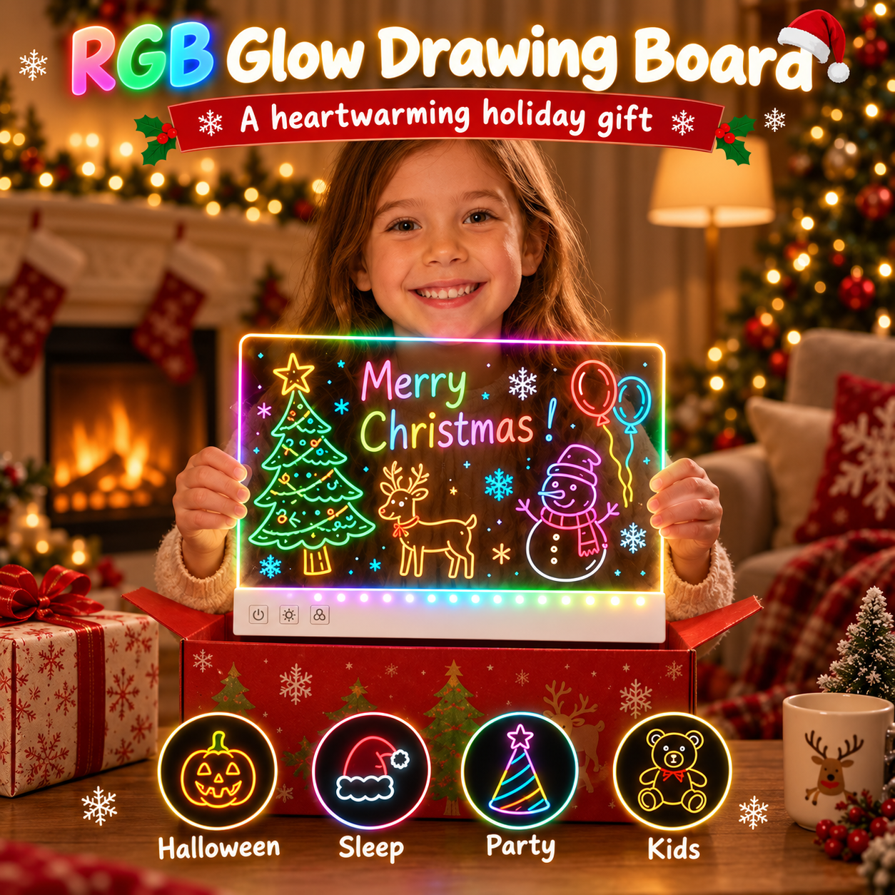RGB Rechargeable Glow Drawing Board