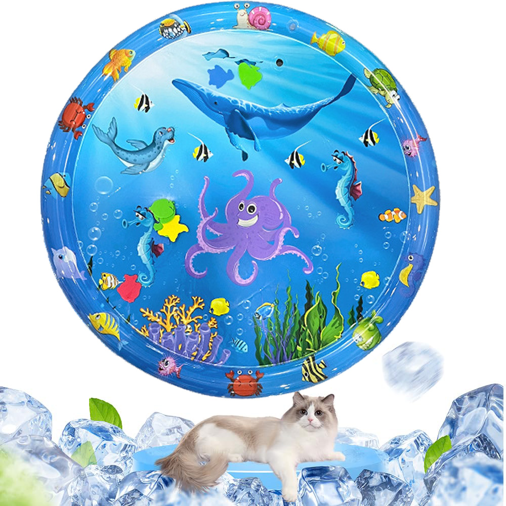 2025 New Thickened Summer Pets Cooling Water Sensory Play Mat for Cats Dog
