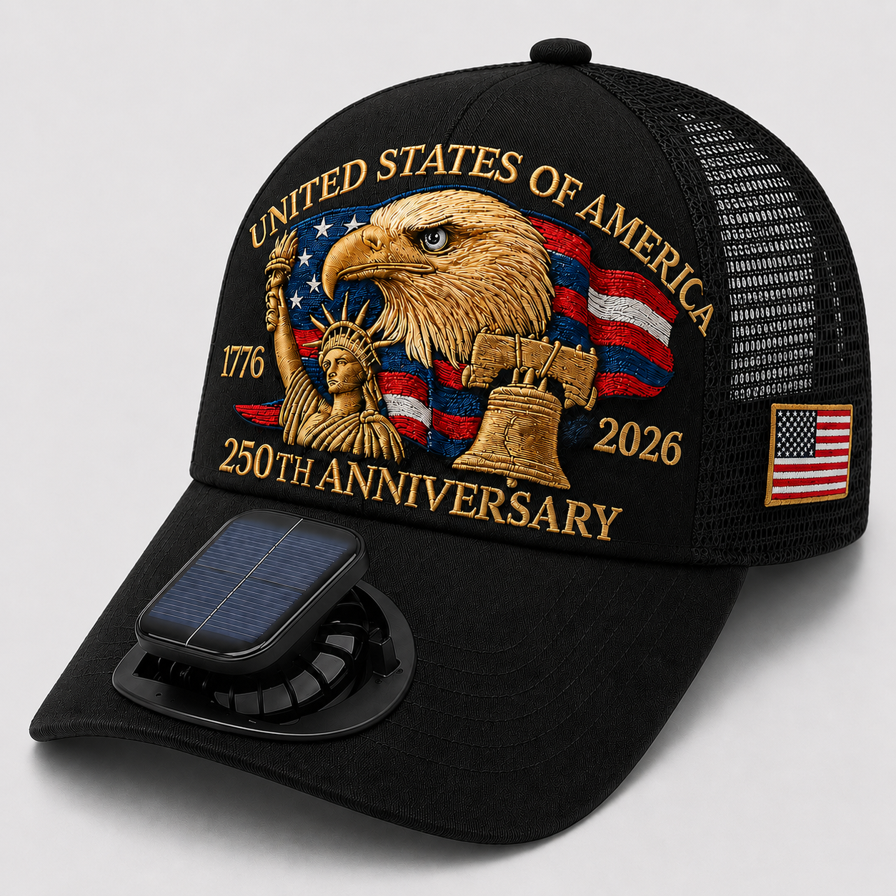 Solar Fan Patriotic Cap – 250th Anniversary Edition☀️