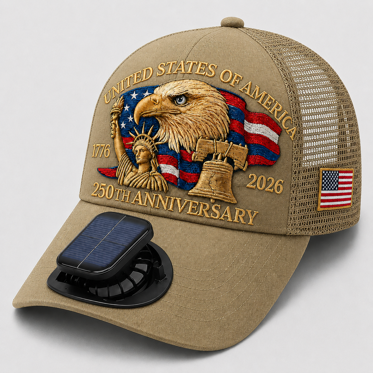 Solar Fan Patriotic Cap – 250th Anniversary Edition☀️