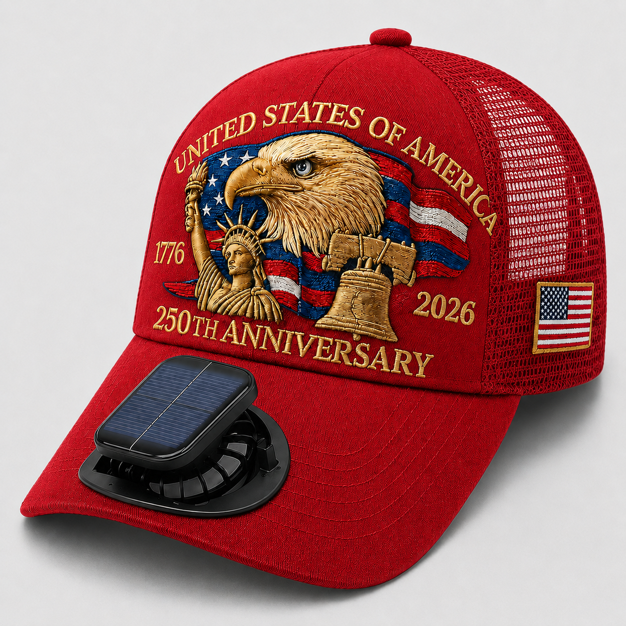 Solar Fan Patriotic Cap – 250th Anniversary Edition☀️