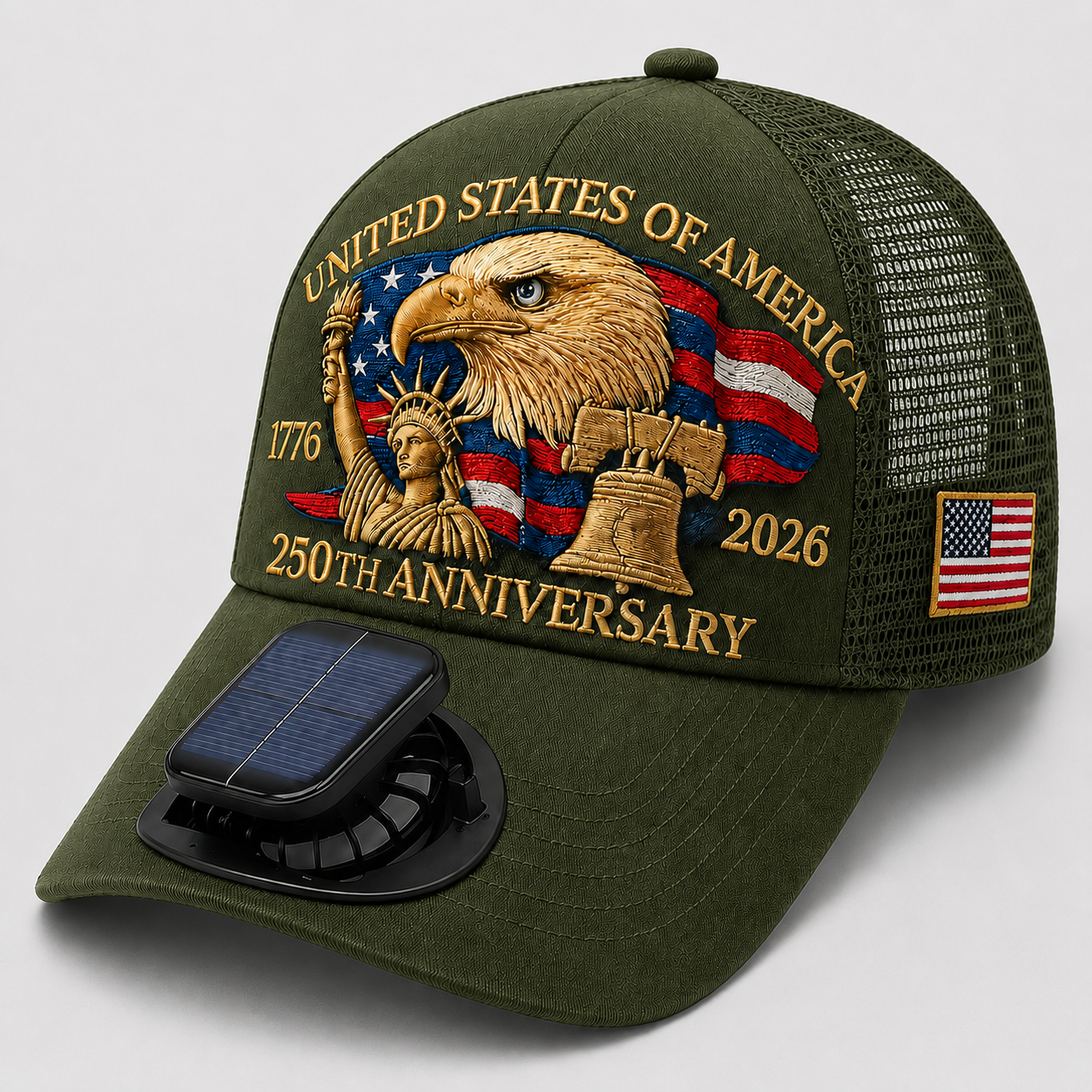 Solar Fan Patriotic Cap – 250th Anniversary Edition☀️