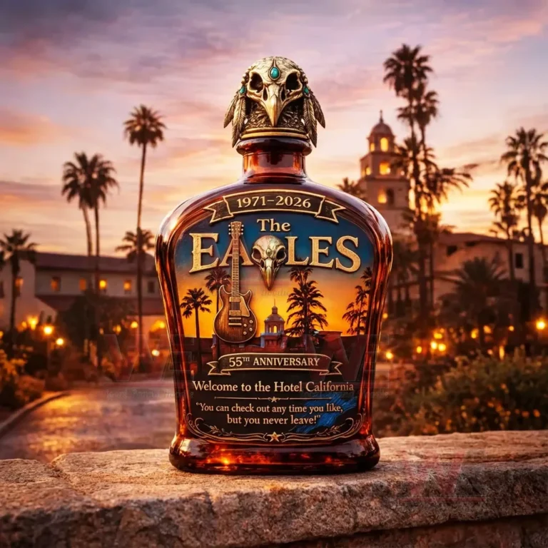 The Eagles Hotel California Album 55th Anniversary Whiskey Bottle