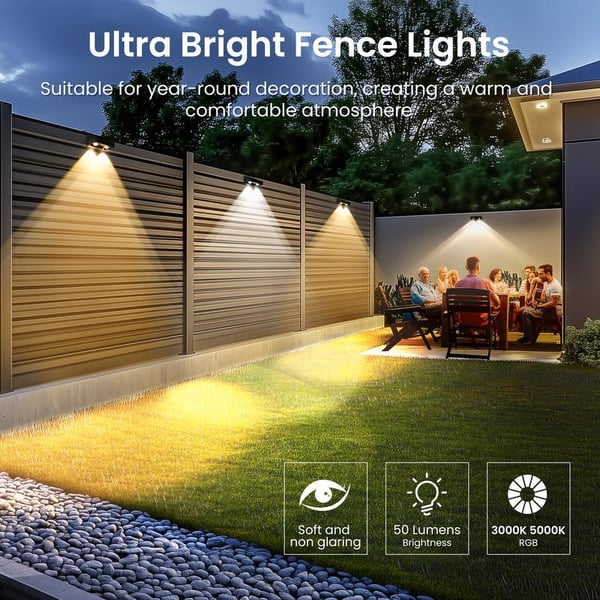🎁 Hot Sale Promotion 49% OFF 🔥 Solar Fence Lights Outdoor