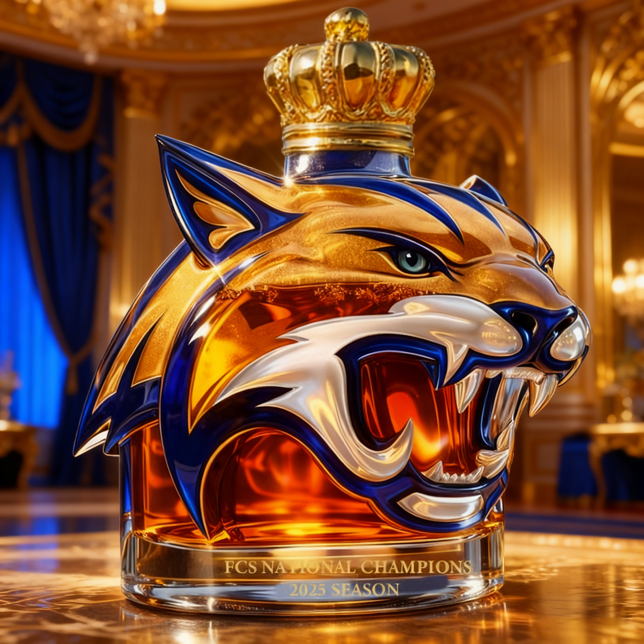 Montana State Bobcats Champions 2025 Whiskey Bottle