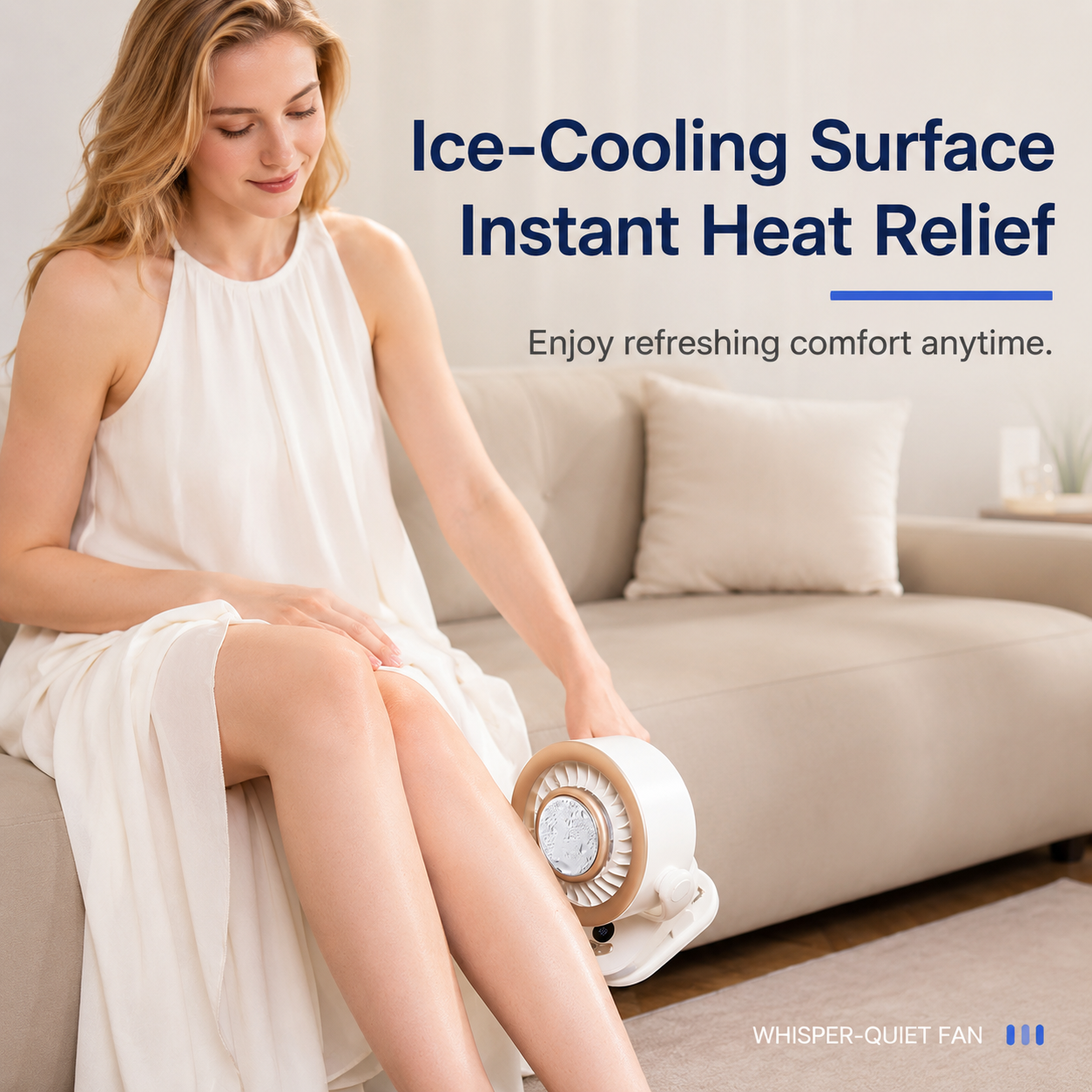 Rechargeable Clip-On Cooling Fan with Ice-Cooling Plate
