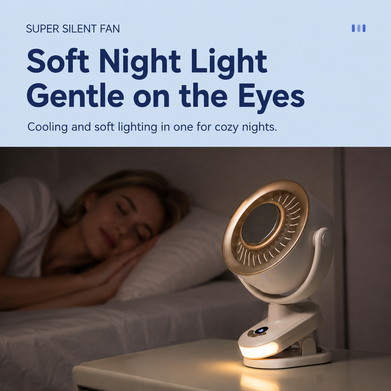 Rechargeable Clip-On Cooling Fan with Ice-Cooling Plate