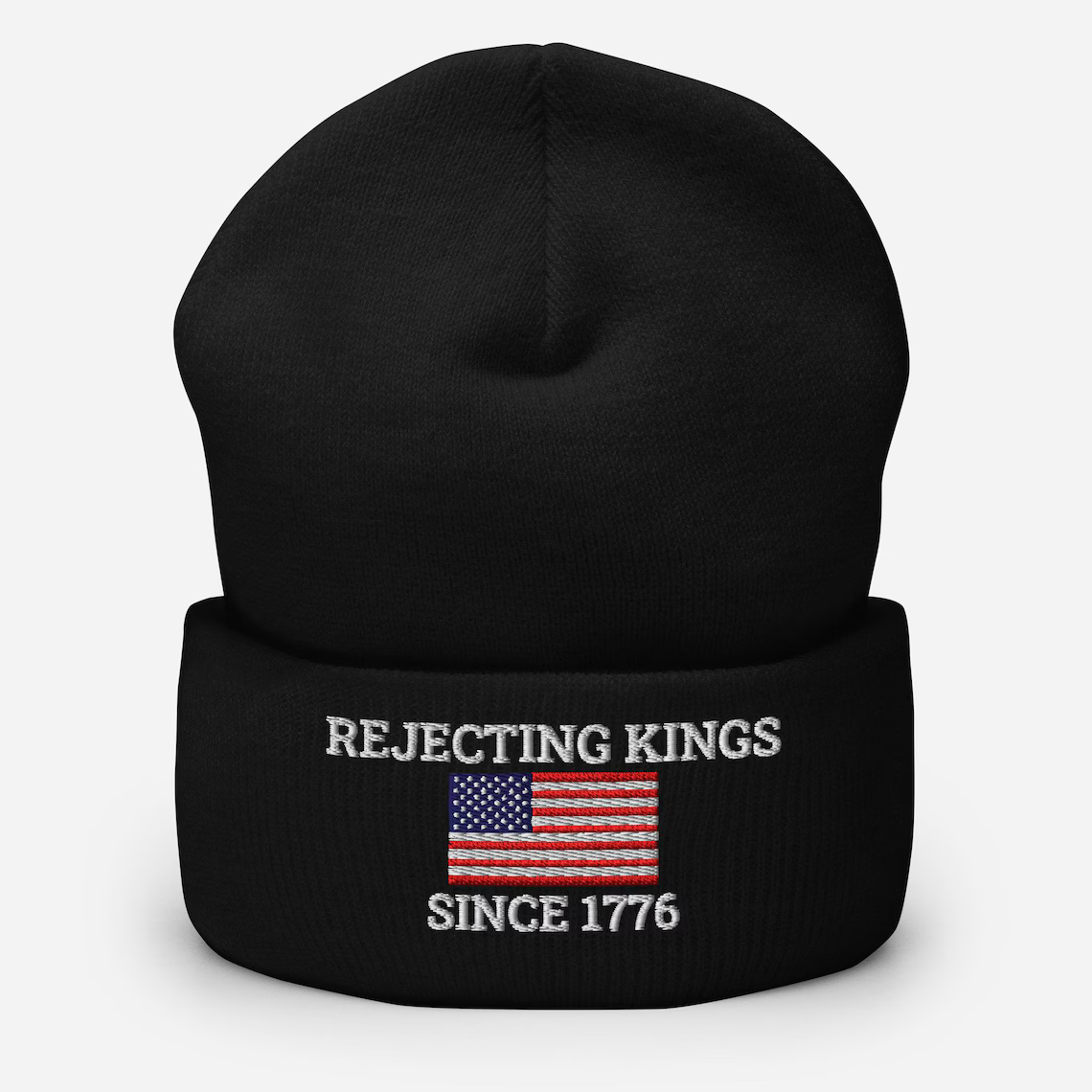 Rejecting Kings Embroidered Cuffed Beanie