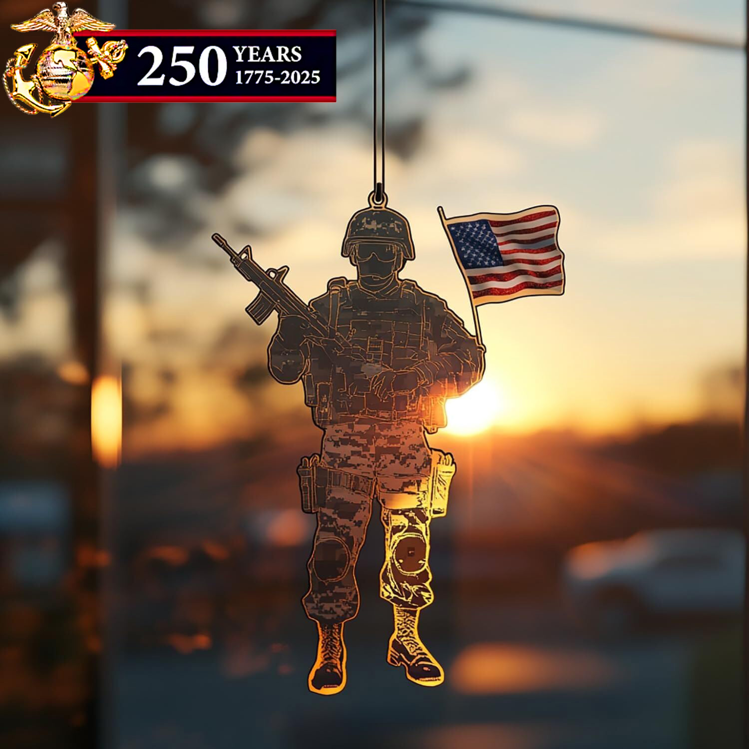 250th Anniversary U.S. Military Veterans Ornament, Always Remember Our Heroes