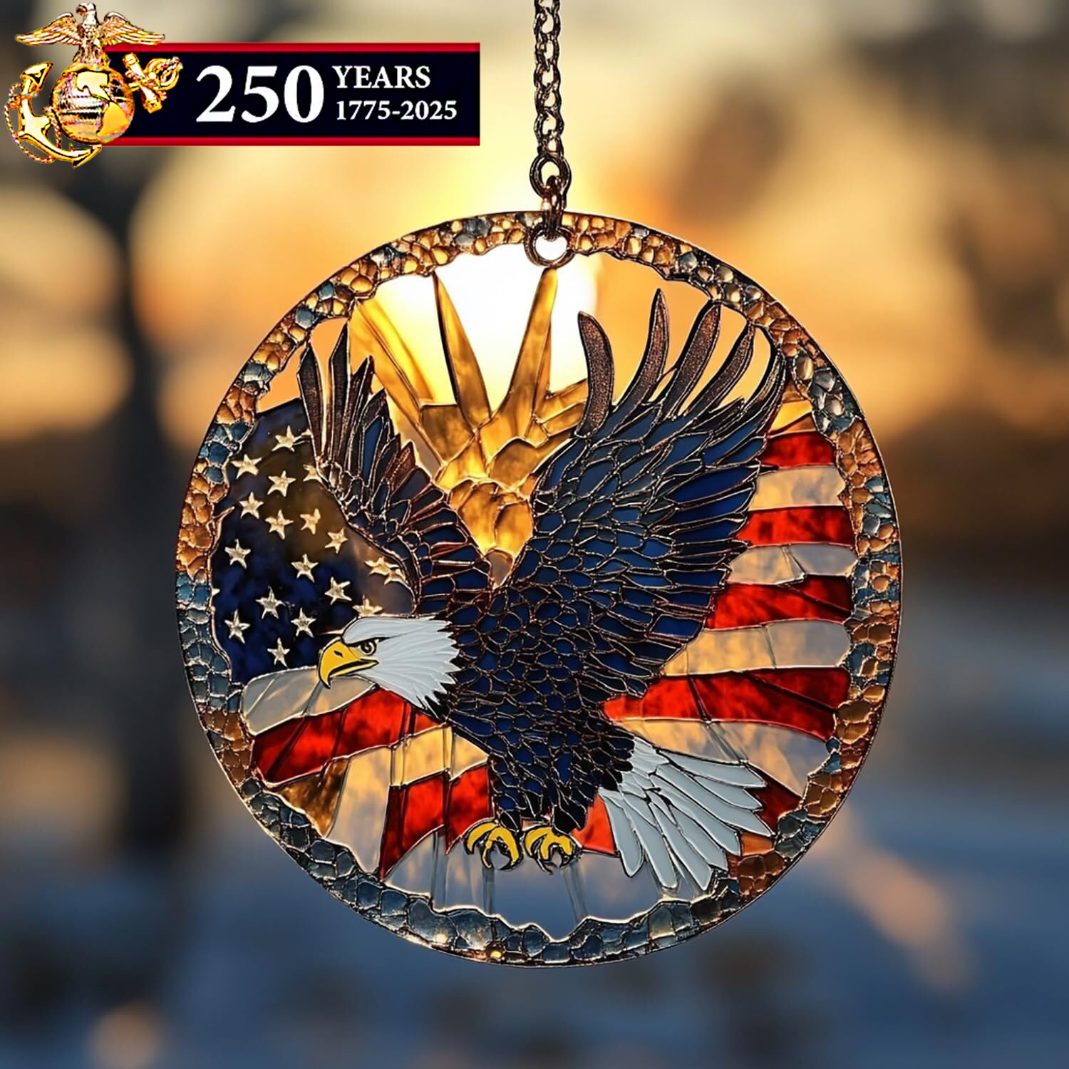 250th Anniversary U.S. Military Veterans Ornament, Always Remember Our Heroes