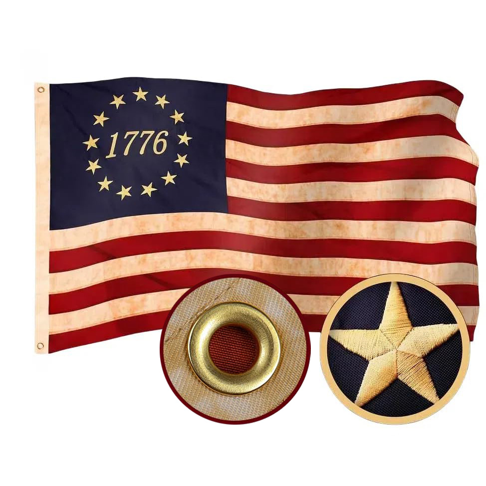 13 Star Embroidery 210D Polyester 1776 American Flag