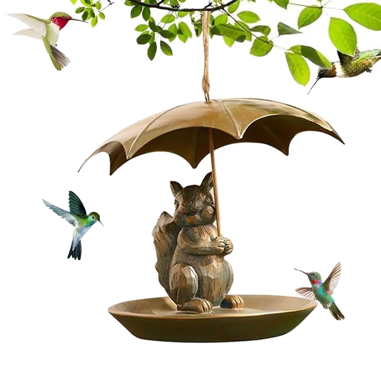 Girl Next Door Animal Bird Feeder with Umbrella