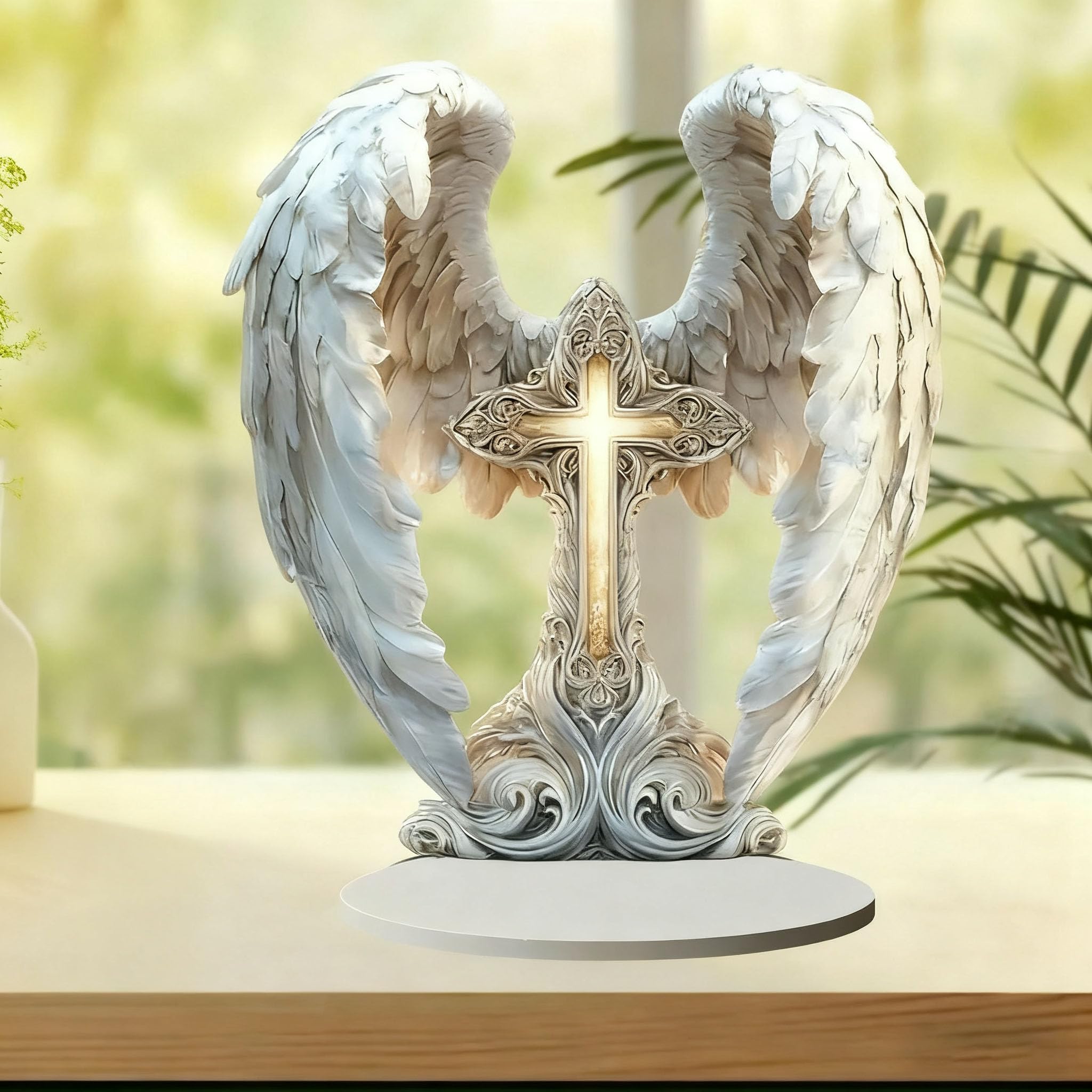 ⭐Gorgeous Angel Wings Cross Decoration
