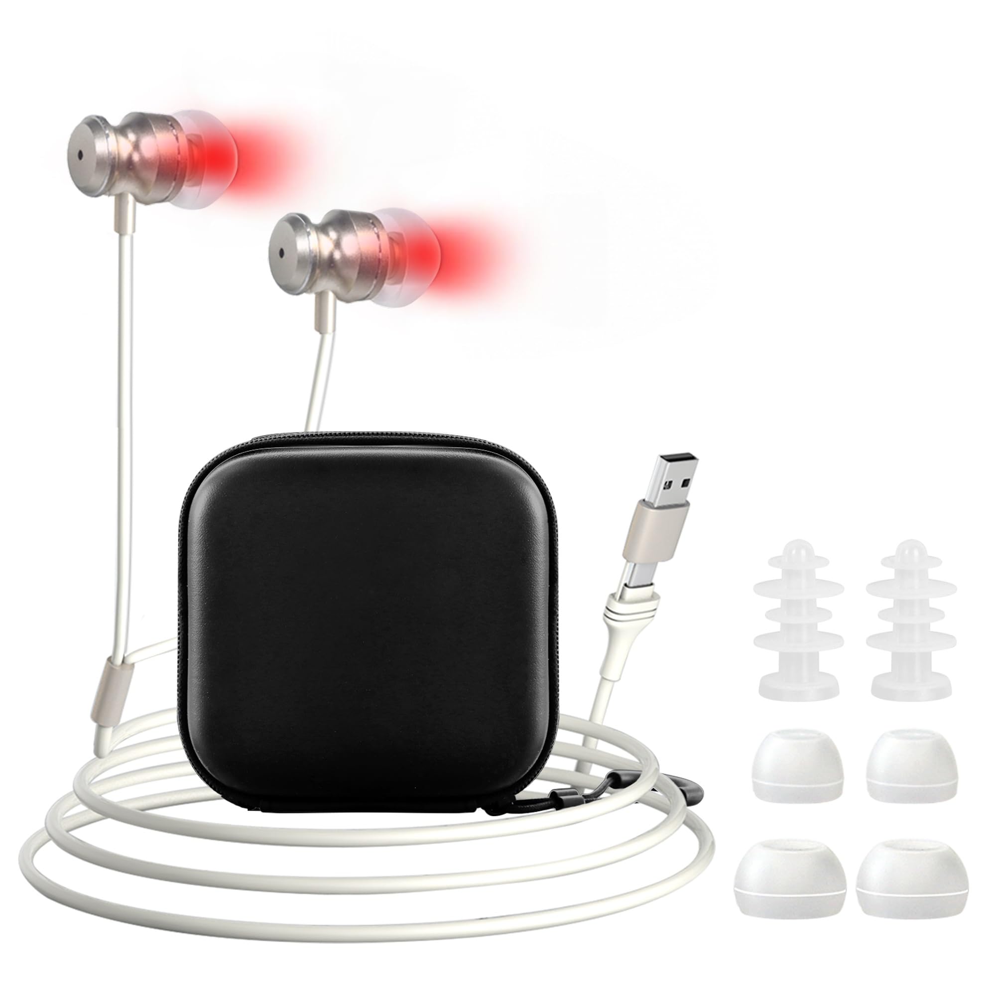 Portable 650nm Red Light Ear Therapy Device For Treating Ear Blockage And Tinnitus