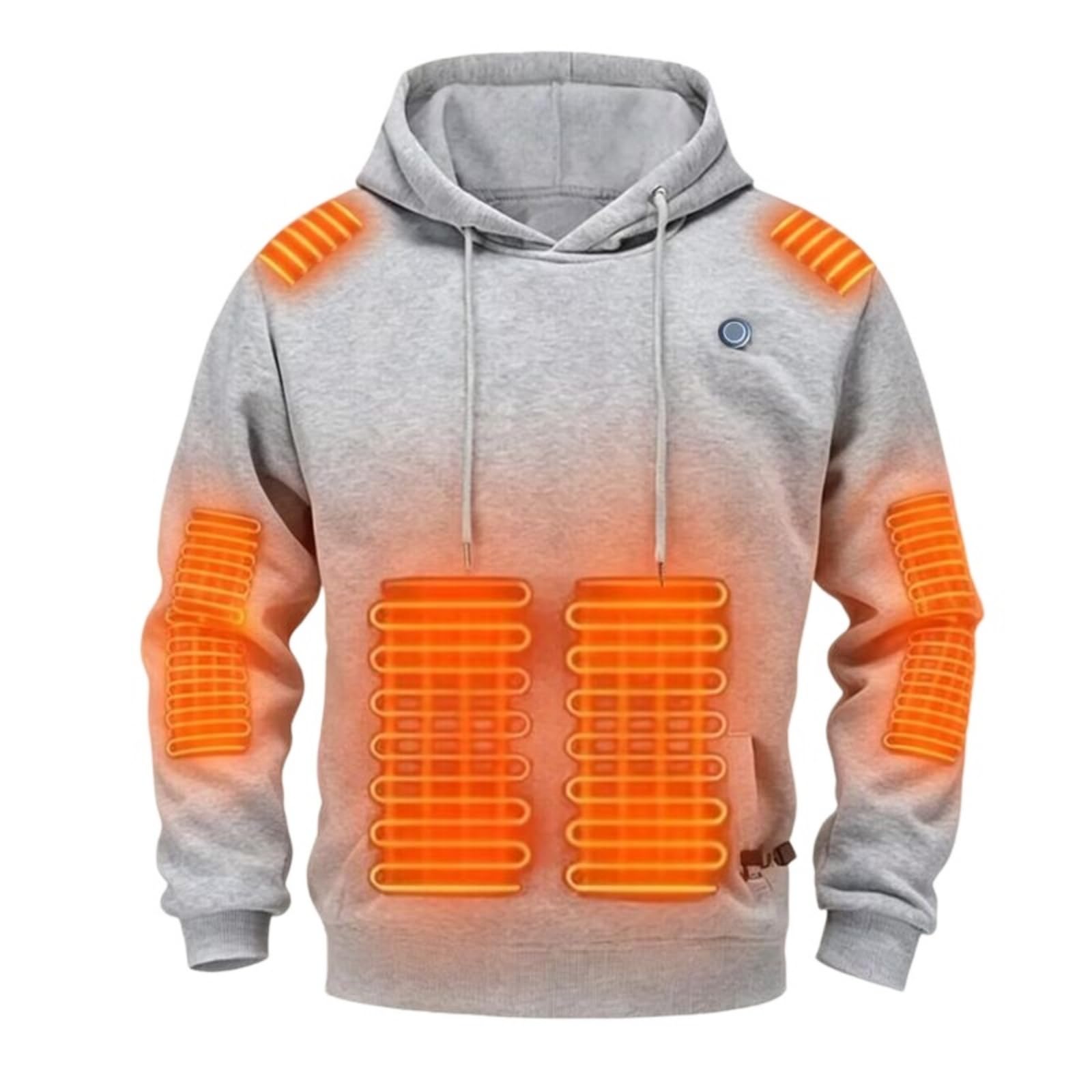🔥Unisex Heated Pullover Hoodie – Warm Hands, Cozy Core & All-Day Comfort