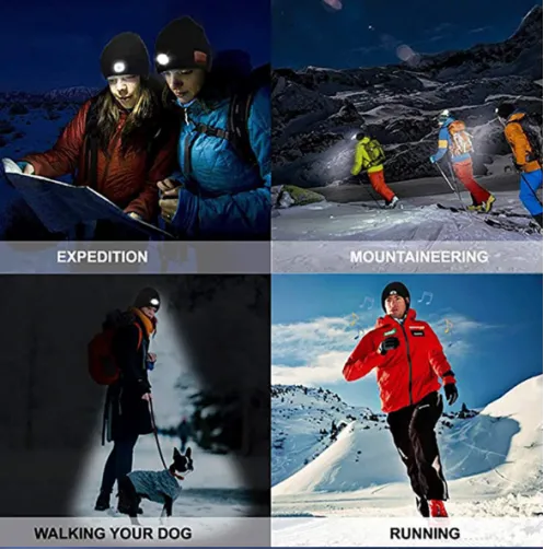 Stay Warm Bluetooth Hat with Light