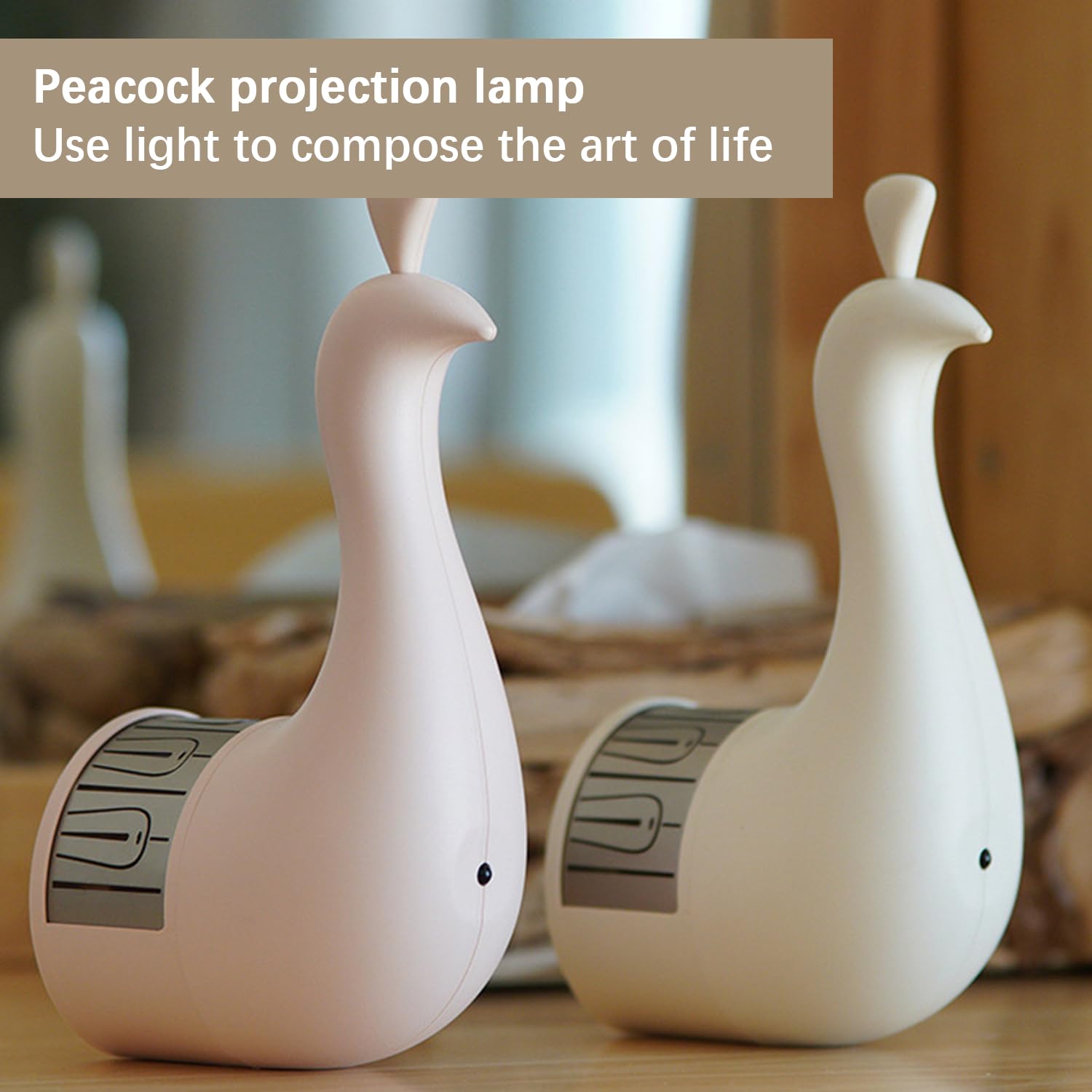 Peacock Projection Desk Lamp