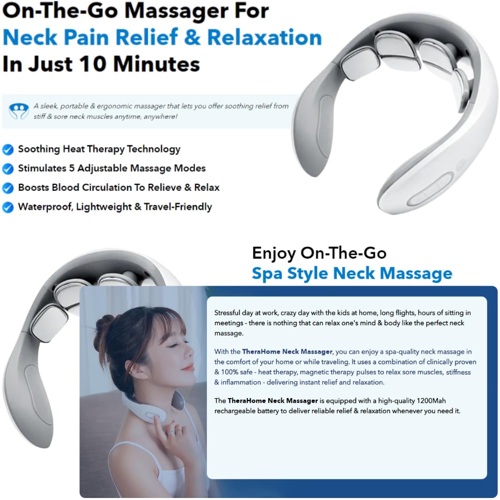 Welnax™ Portable Neck Massager for Neck Pain Relief