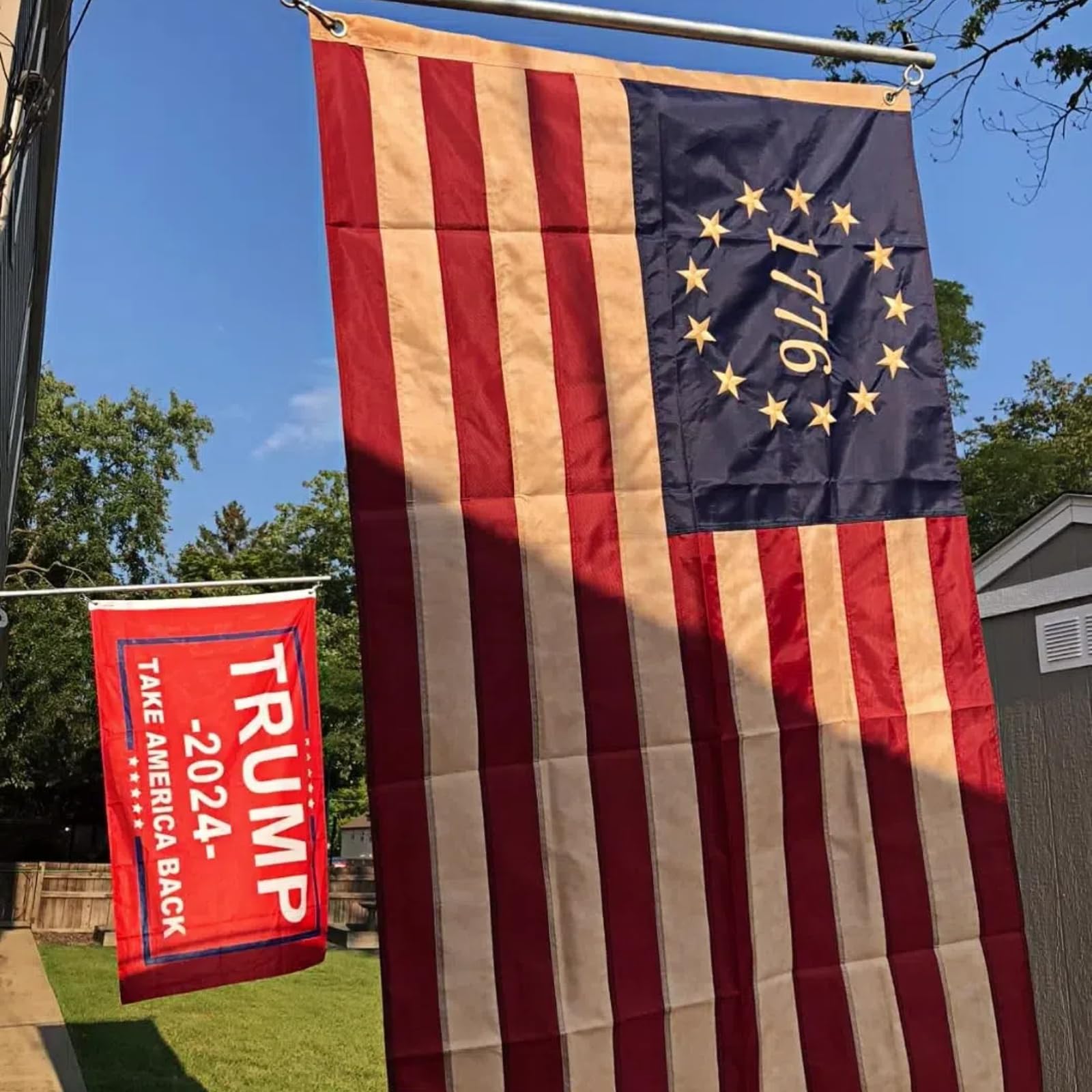 13 Star Embroidery 210D Polyester 1776 American Flag