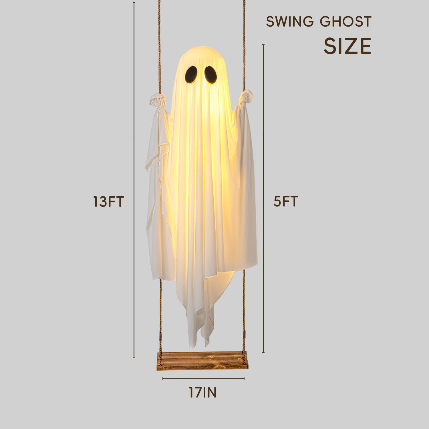 🔥Hanging Swinging Ghost Halloween Decor