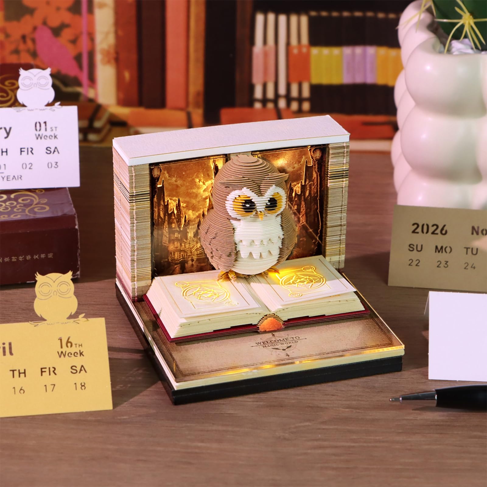 2026 Owl 3D Calendar