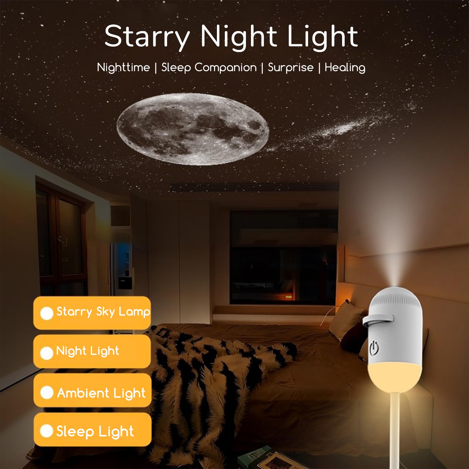 2-in-1 Starry Sky Night Light Projector