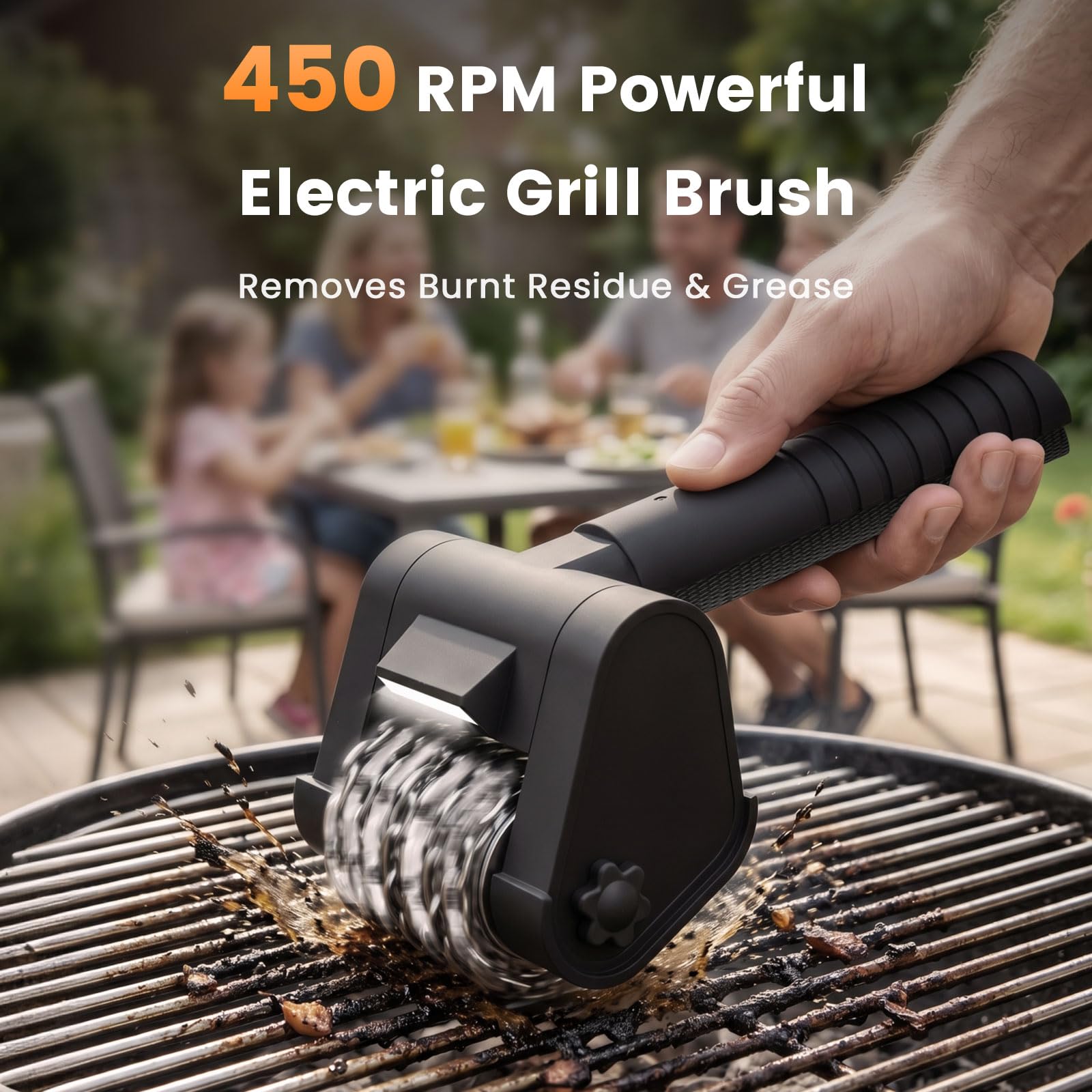 🔥 Bristle-Free Electric Grill Cleaning Brush