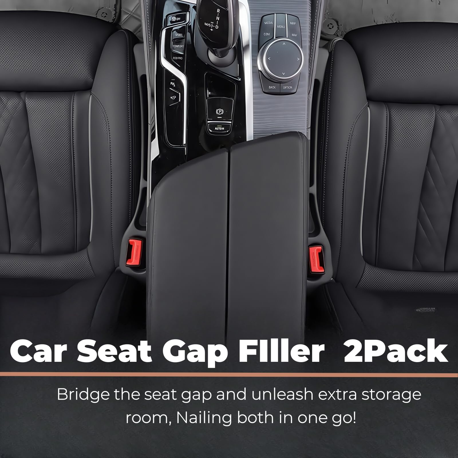 🔥 Universal Car Seat Gap Filler Strip – Anti-Drop Pad with Seatbelt Slot