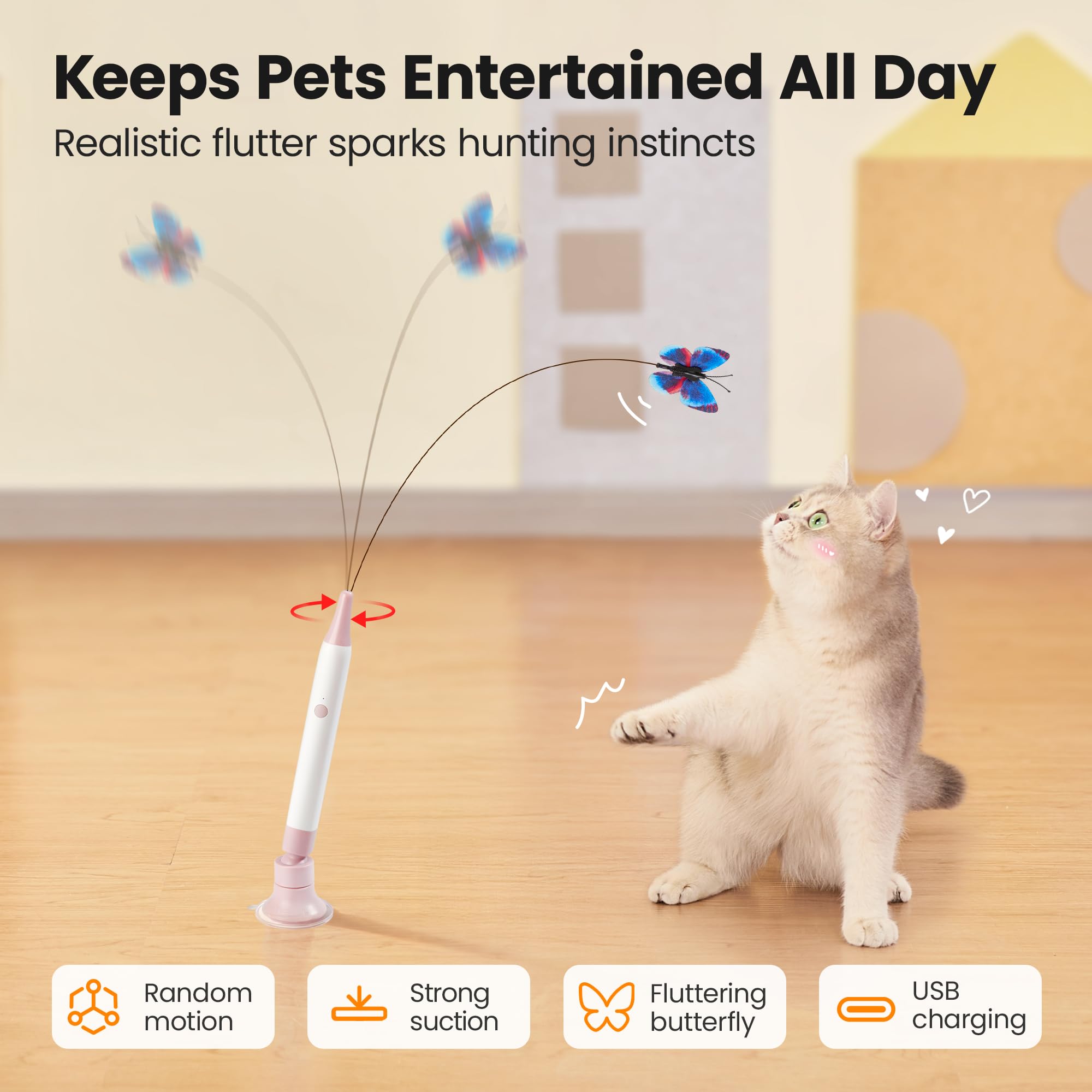 🐾Automatic Butterfly Cat Toy
