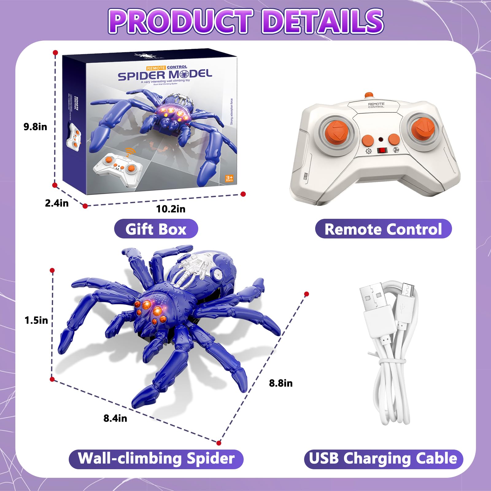 🕷️ Halloween Wall Crawler Spider