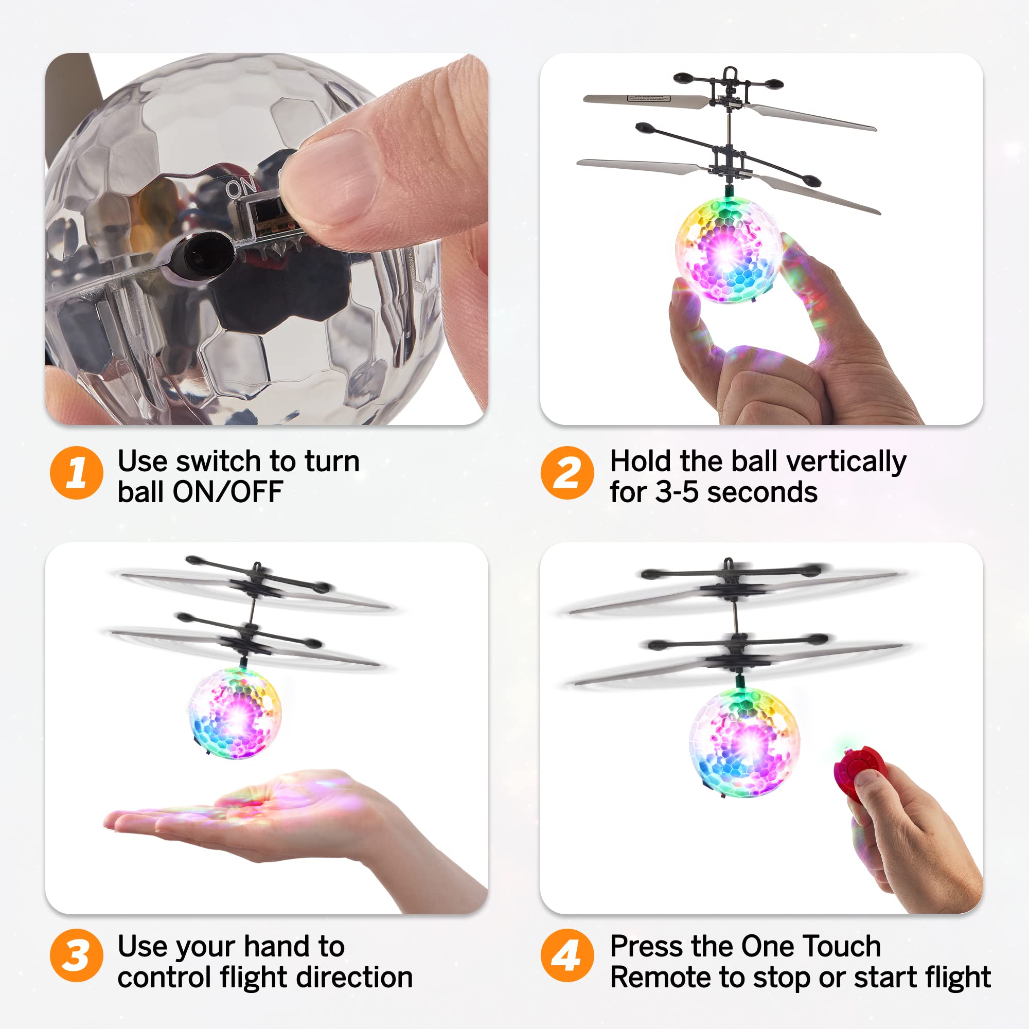 🎄49% OFF🎁Flying Orb Ball Hand Operated Spinner Drones for Kids
