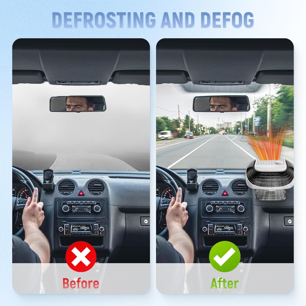 2025 New Portable Car Heater With Windshield Defogger and Defroster