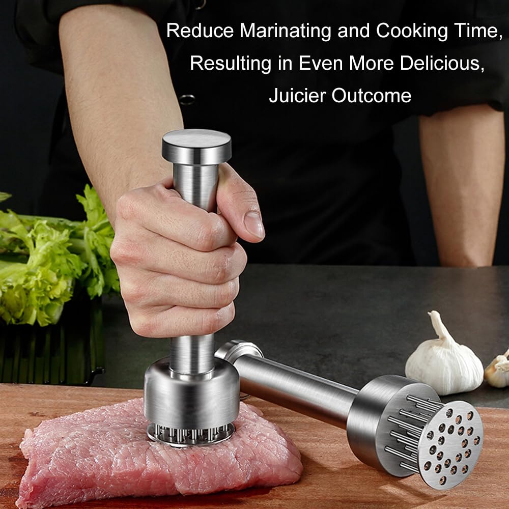 Stainless Steel Meat Tenderizer Needle 21 Pin Steak BBQ Kitchen Cooking Tool