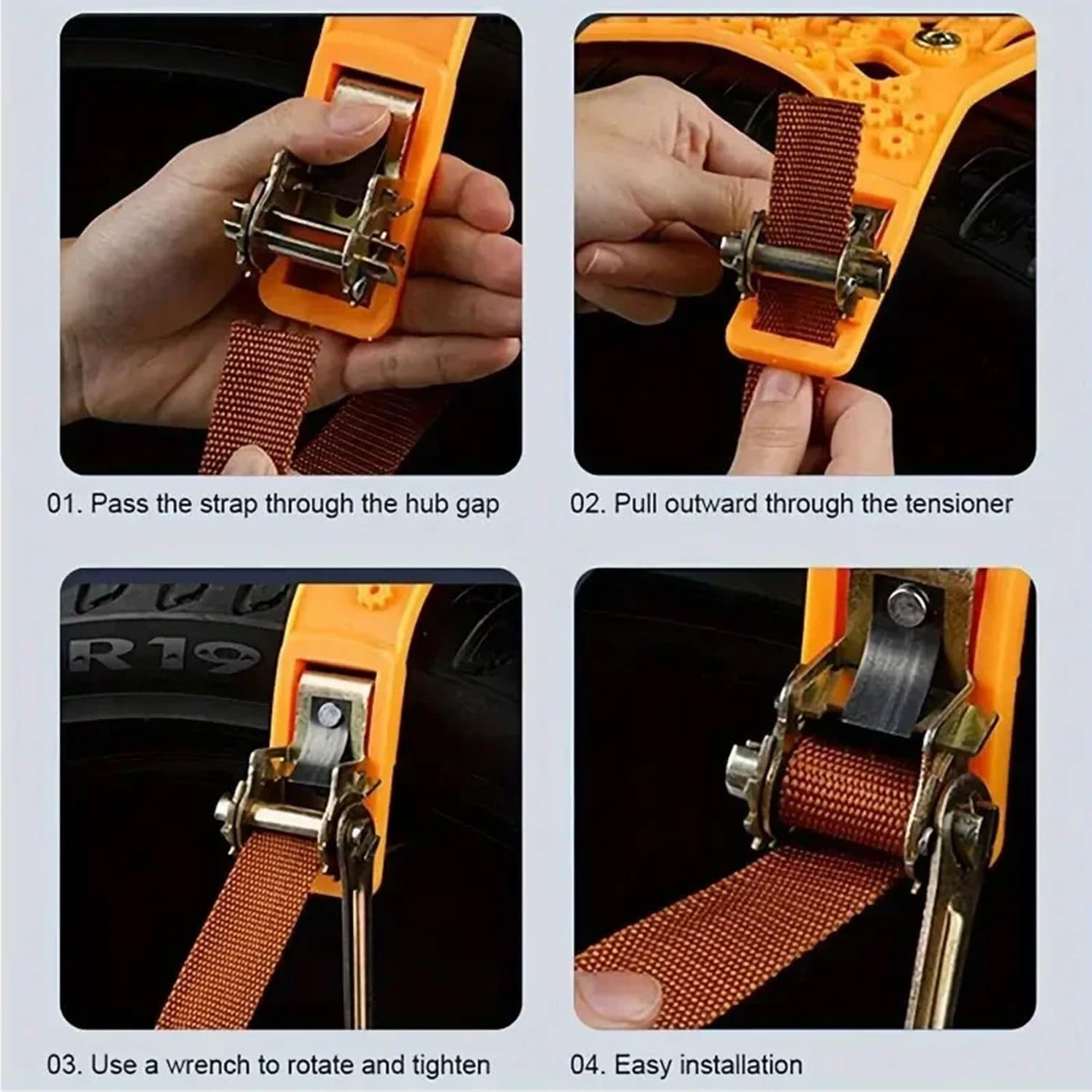 🔥2025 Winter Hot Sale🔥Universal Reusable Anti-skid PE Tire Chains