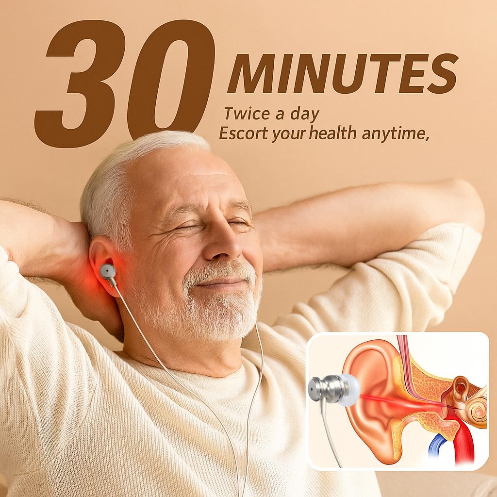 Portable 650nm Red Light Ear Therapy Device For Treating Ear Blockage And Tinnitus