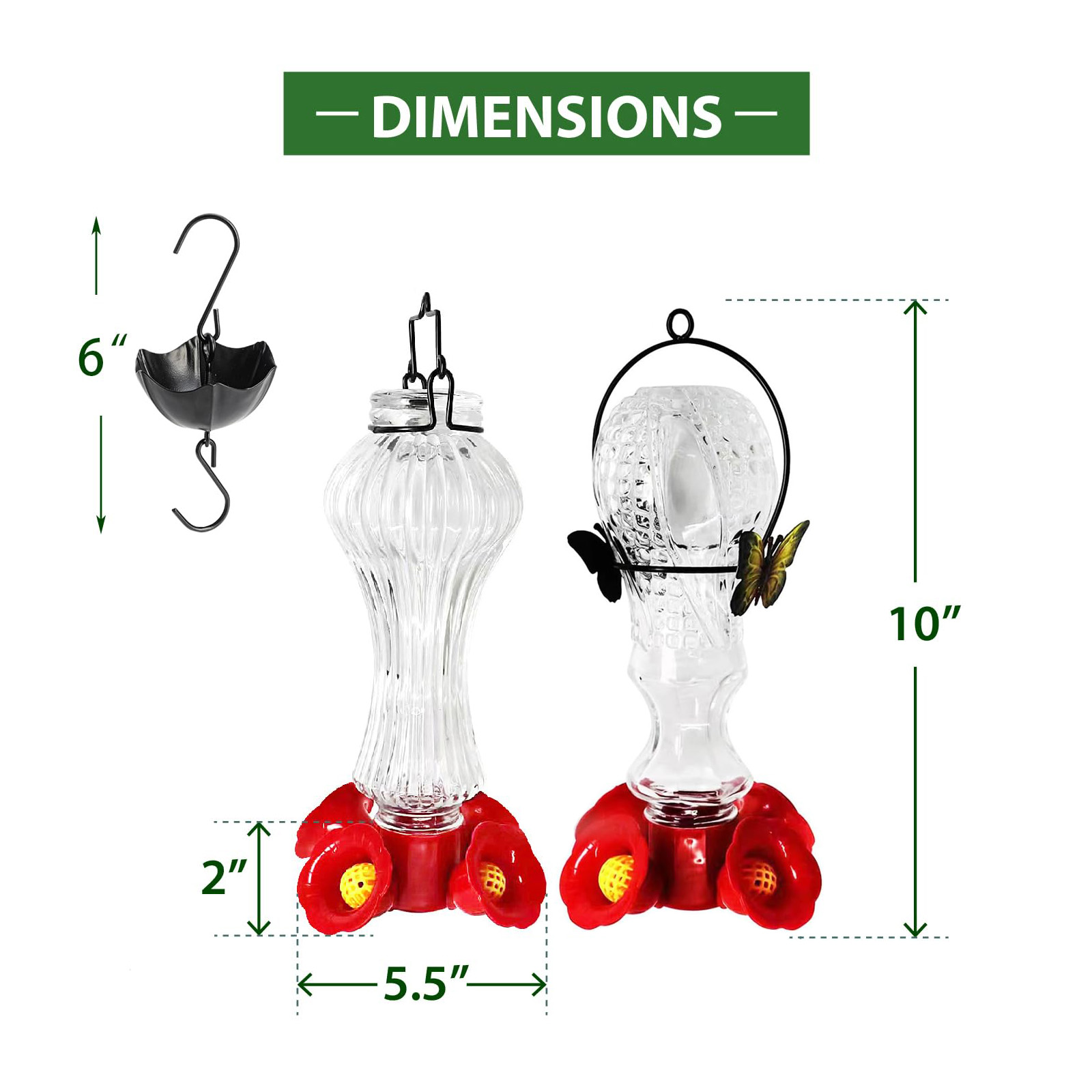2025 Sweety Glass Hummingbird Feeder