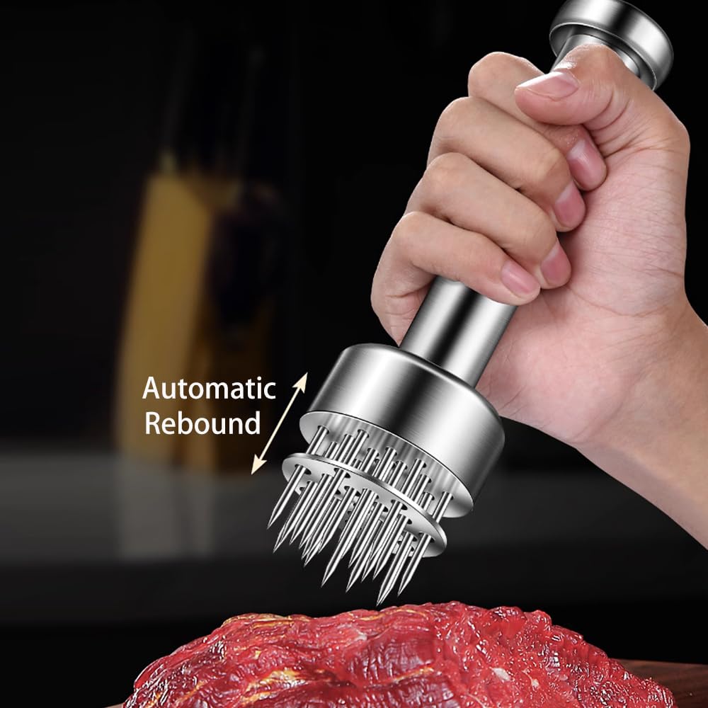 Stainless Steel Meat Tenderizer Needle 21 Pin Steak BBQ Kitchen Cooking Tool