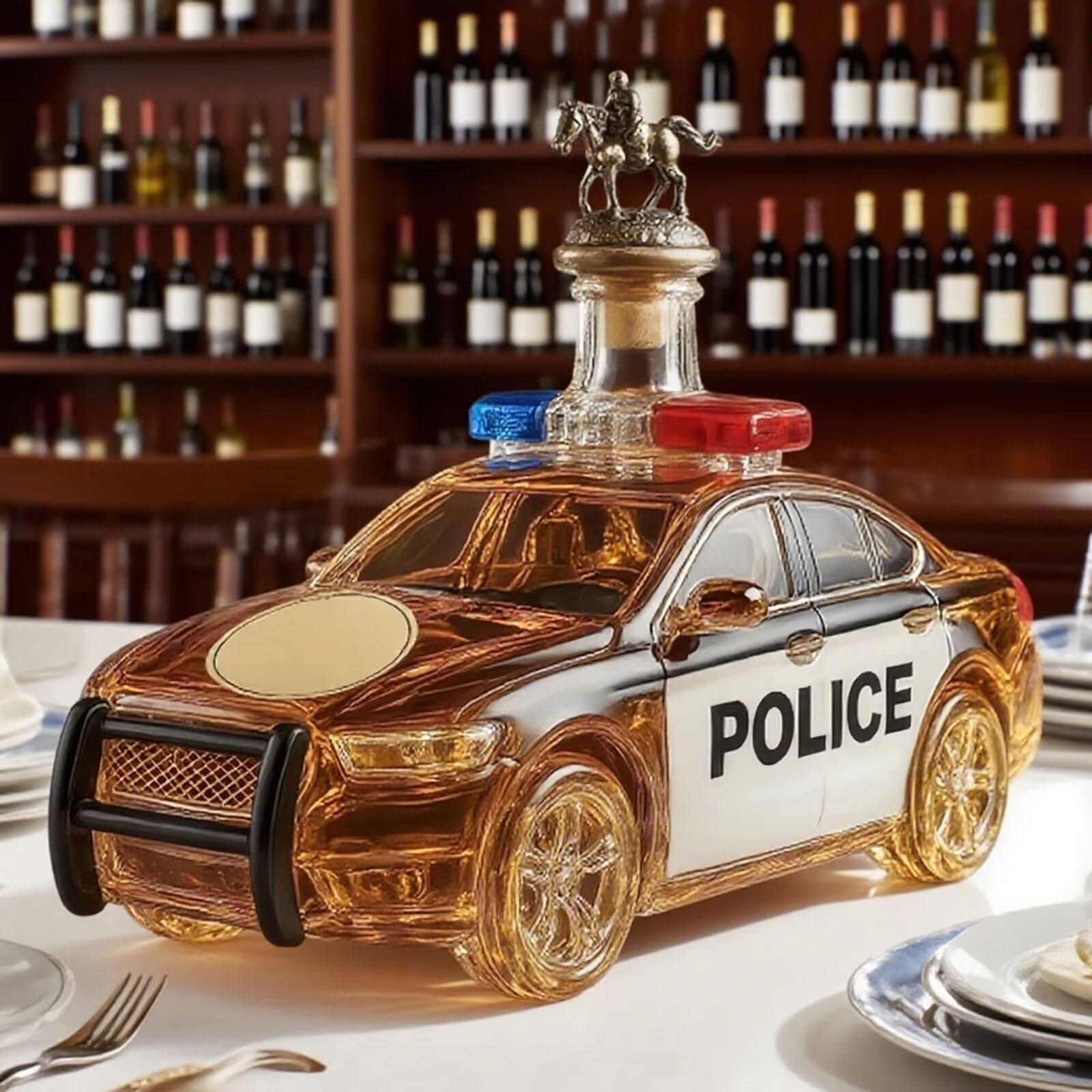 Police Car Whiskey Bottle