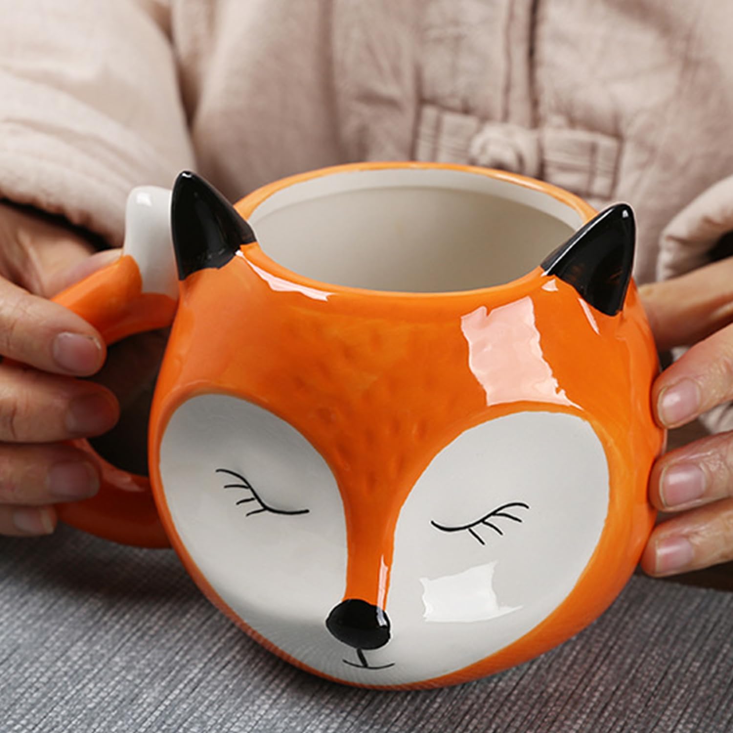 Animal Shaped Ceramic Cup with Handle